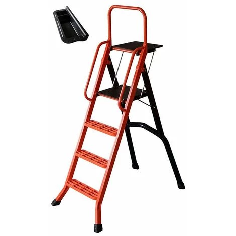 Escabeau Alu - Marches Caillebotis - Hauteur De Plateau : 1100 Mm - Nombre De Marches (plateau Inclus) : 5 - Poids : 11,6 Kg - MONDELIN 4 Escabeau Alu - Marches Caillebotis - Hauteur De Plateau : 1100 Mm - Nombre De Marches (plateau Inclus) : 5 - Poids : 11,6 Kg - MONDELIN – Image 2