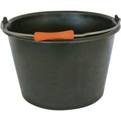 SEAU 14L PLASTIQUE NOIR EVASE CARRELEUR ANSE 6,3 MONDELIN - 341040--