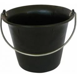 SEAU 11L NOIR PLASTIQUE FOND ARRONDI ANSE 6,8 MONDELIN - 341020--