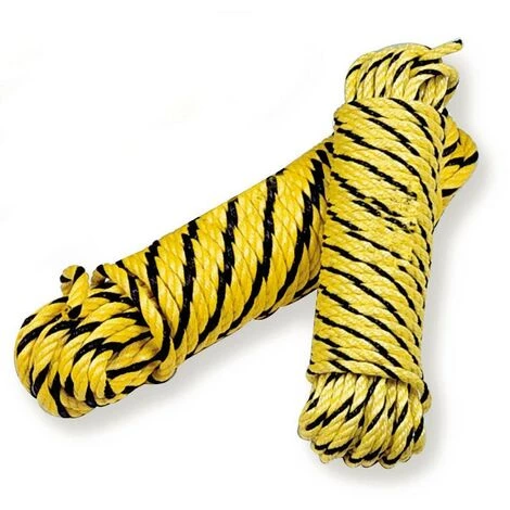 MONDELIN - Cordage Polypropylène Jaune Et Noir | 10 X 25 3 MONDELIN - Cordage Polypropylène Jaune Et Noir | 10 X 25